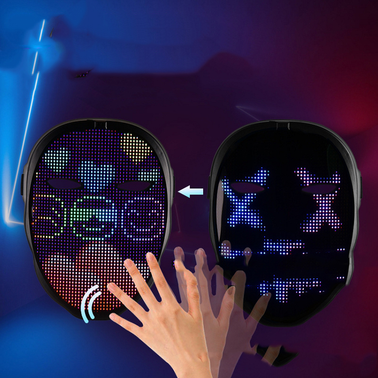 Source factory full color APP face changing LED luminous mask display mask Halloween party funny faces